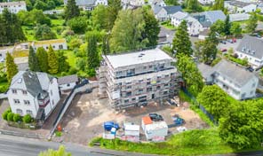 Luftbild einer Baustelle in Hillesheim 